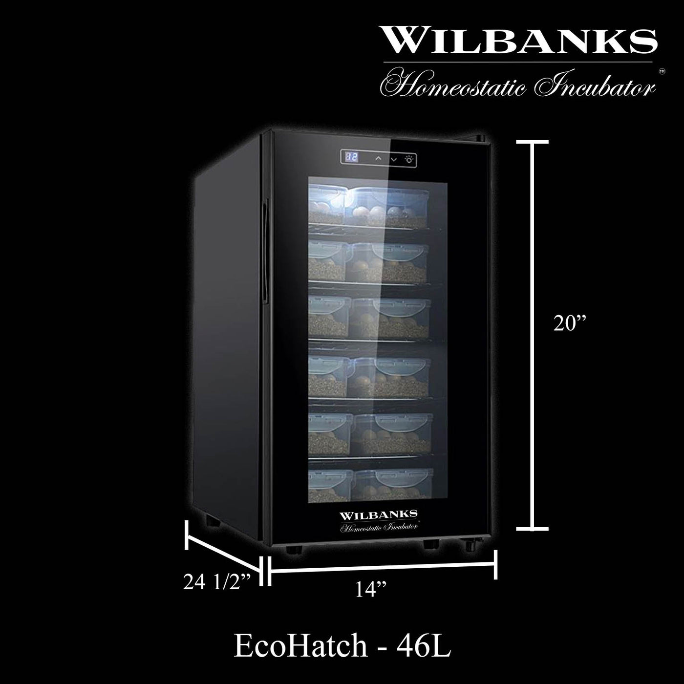 Wilbanks Incubator™ EcoHatch 46L - (Holds 4 Ball Python Clutches)