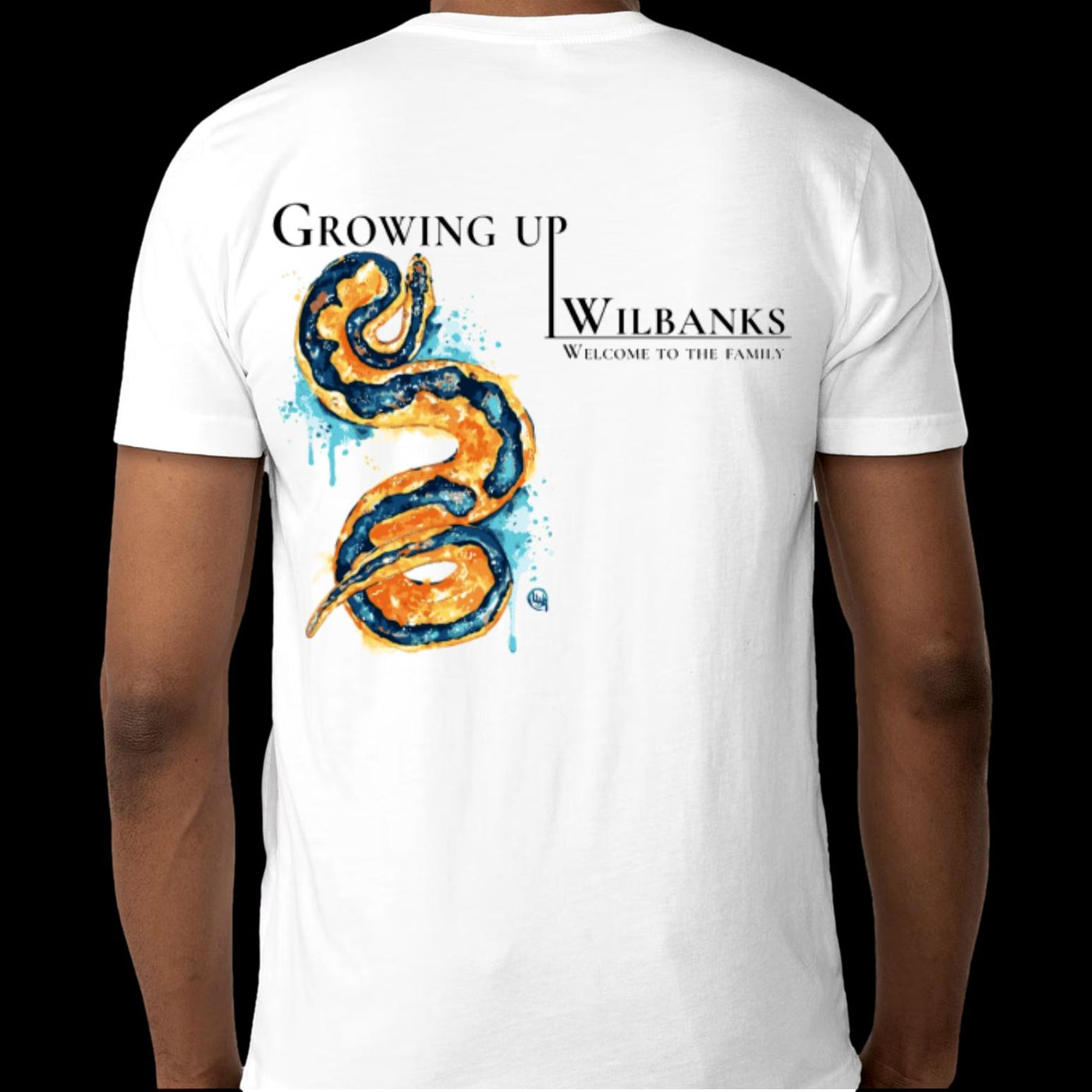 Wilbanks Official "Growing Up Wilbanks" Watercolor Python T Shirt
