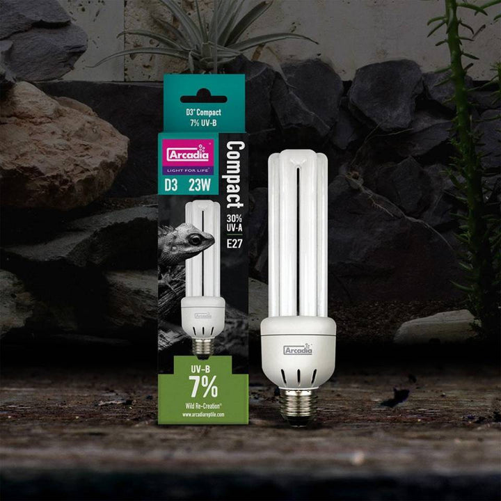 Arcadia Shade Dweller D3 7% UVB Compact Bulb - 23W – Wilbanks